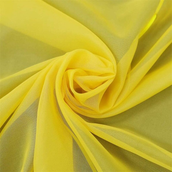 Romersk rullegardin Loop gardiner Køkken romerske rullegardiner Gennemsigtig rullegardin Loop gardiner Moderne Voile Gul BxH 140x155cm 1 stk