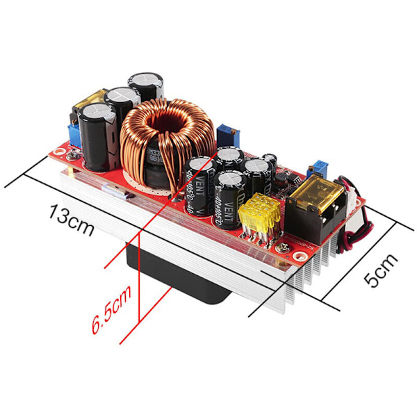 1800W DC DC Spenningsomformer CV Boost-omformer Justerbar Strømforsyning Modul 40A 10V-60V til 12V-90V Regulator