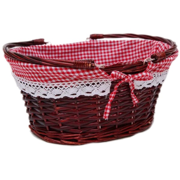 Wicker Basket Basket- Picnic Basket Candy Basket Storage Basket Wine Basket with Handle Egg Wedding Basket