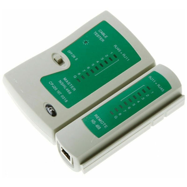 PC-nätverksverktyg Hand LAN RJ45 RJ11 Nätverkskabeltestare, Grön, 1,05 m