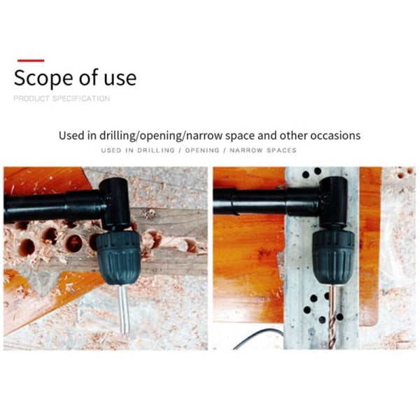Multifunksjonell elektrisk drill, 90 graders vinkelvending, universell elektrisk skrutrekker, vinkelvending bit, vridningsbatch
