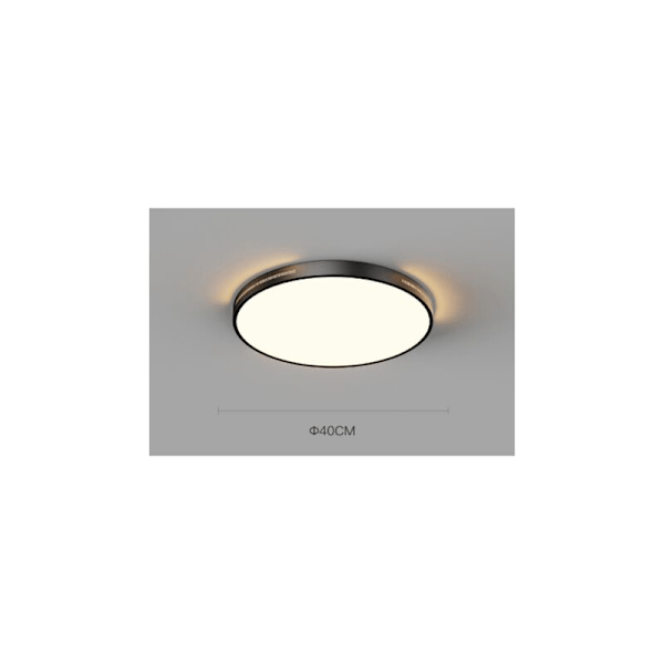 Slank Svart LED Taklampe, Moderne Dimbar 40cm-24w LED Taklampe for Balkong Stue Soverom -DENUOTOP