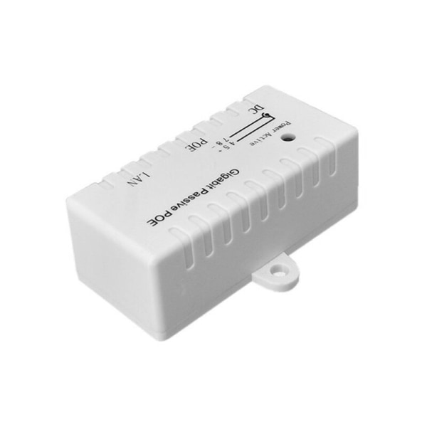 Power over Ethernet-injektoradapter for POE-splitter for LAN-nettverk (hvit)