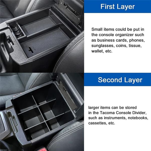 Til 2016-2023 Center Console Armrest Opbevaringsboks Bakke Organizer Divider Tilbehør