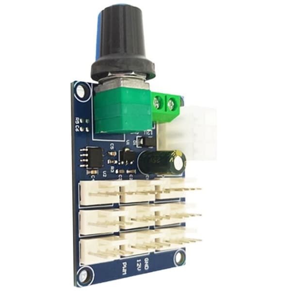 12V datorfläktstyrenhet Multi-Channel PWM-styrenhet NTC temperaturkontrollmodul