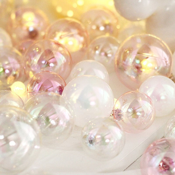 36 stycken DIY julgranskulor, julgransdekorationer, tomma julgranskulor för pyssel, julhelg, 3cm/4cm