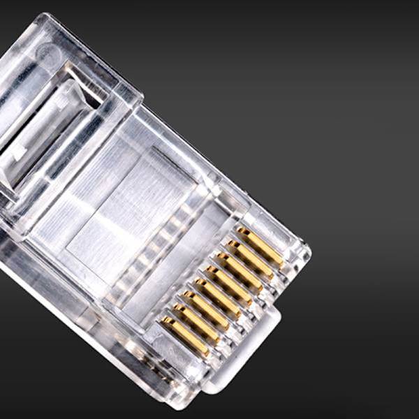 50 stk Serie Cat6 RJ45 UTP-kontakt Ethernet-kabelkontakt 8P8C Nettverk CAT 6 Modulære plugger med 6,5 mm RJ45-hetter