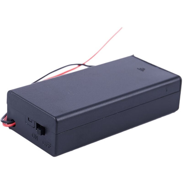 3,7V 2X 18650 På/Av-brytare Batterihållare Anslutningsbox Förvaringslåda med Ledning