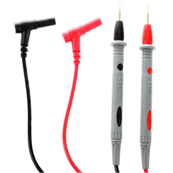 1 par digitalt multimeter 1000V 20A Universal testledning kabel probe rød + sort