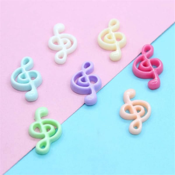 Hartsi Kawaii Musiikki Nuotti Flatback Koristeet Scrapbooking Materiaali Mini Figuuri Tarvikkeet Puhelimen Kotelo DIY