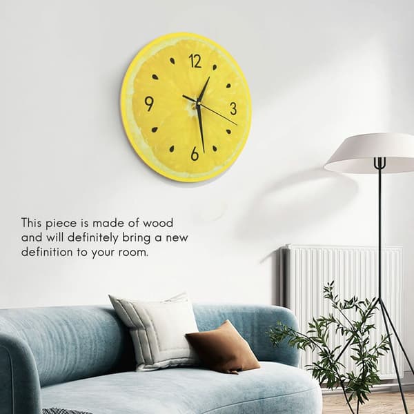 Sitruunahedelmäseinäkello Lime Modern Kitchen Clocks Decor olohuoneessa Trooppinen hedelmäkello Seinätaidekello