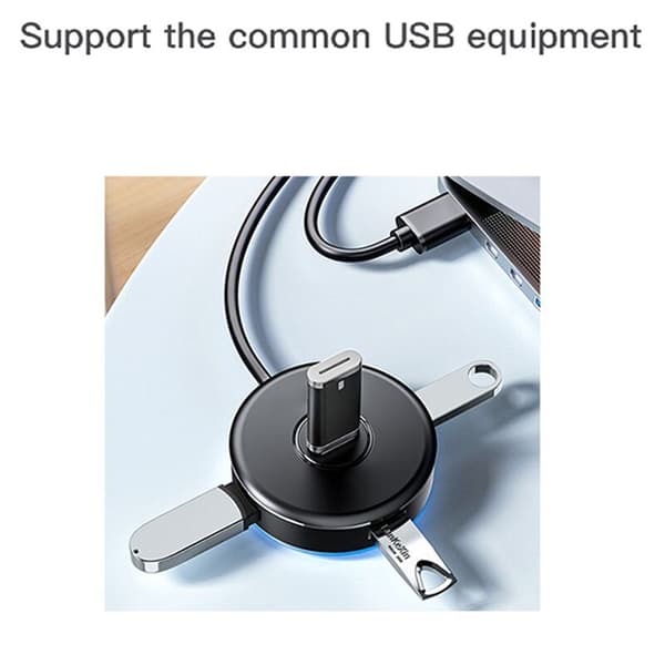 USB HUB 4 porter USB 3.0 HUB med for strømforsyning -USB til datamaskin USB3.0 USB-splitter