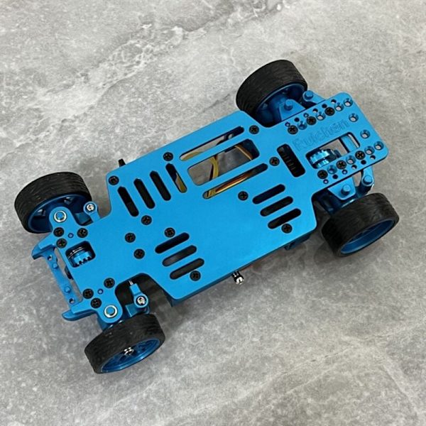 Kuvioitujen kilpa-autojen renkaat, metalliset vanteet, 2 kapeaa ja leveää, 284131 K969 K989 Mini-Z Mini-Q 1/28 RC-auton päivitysosat, 3