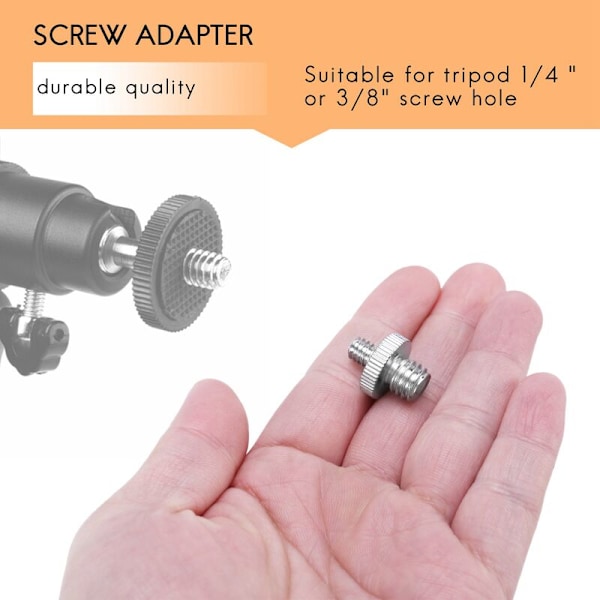 1/4\" hane till 3/8\" hane gängad dubbel hane skruvadapter
