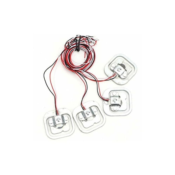 HX711 Arduino Tryckgivaremodul, 50kg/100kg/200kg Belastningsmätare, 4 Stycken Viktsensor Kit, Kompatibel med Arduino DIY, 1.34 1.34in