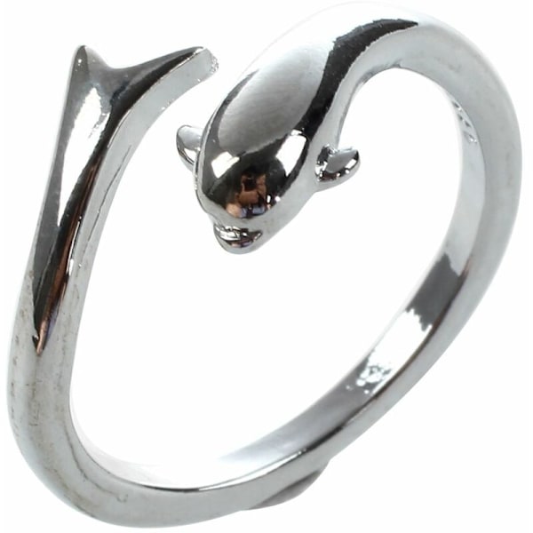 Dam Silver Ring Öppning En av Mode Justerbar