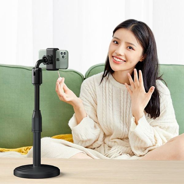 Universell Retractable Live Mobiltelefonholder Desktop Lazy Live Broadcast Brakett Mobiltelefonholder
