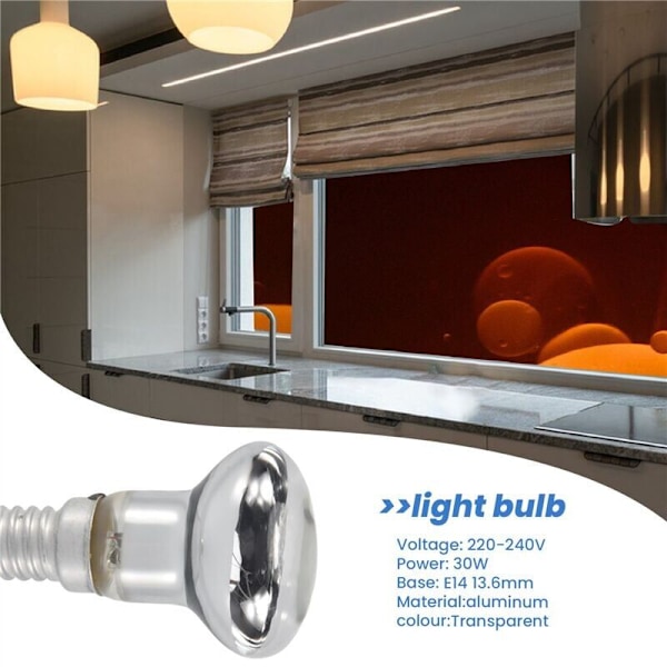 Udskiftnings Lava Lampe E14 R39 30W Skrue-i Floodlight Reflektor Pære Klar Spot Glødepære Lava Pærer 5 Stk..