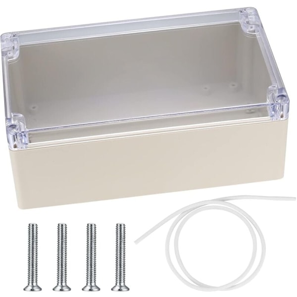 Vandafvisende IP65 Udendørs Elektrisk Forbindelsesboks, Stikforbindelsesboks, Udendørs Elektronisk Plastikkabinet (Transparent 20X12X7.5CM)