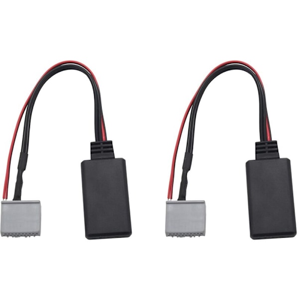 2X Bilmusikkadaptermodul uten Bluetooth 4.0 Aux Line Aux Audio Receiver for
