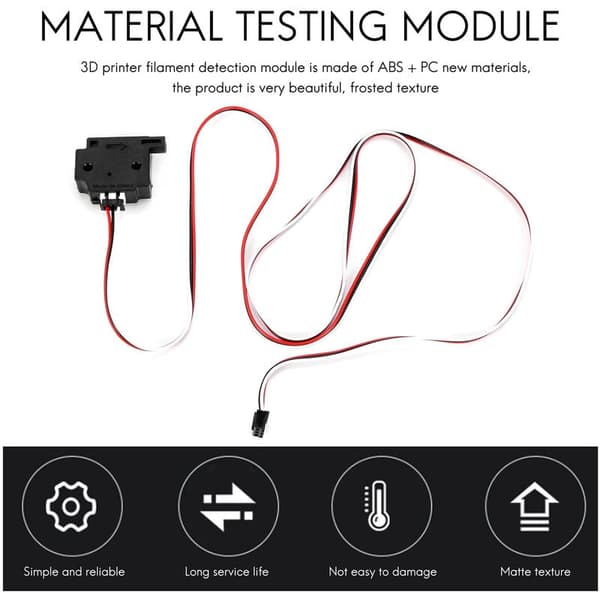 3D-printer filament detektionsmodul med 1M kabel materiale udløb sensor detektor til 3D-printer 3 CR10