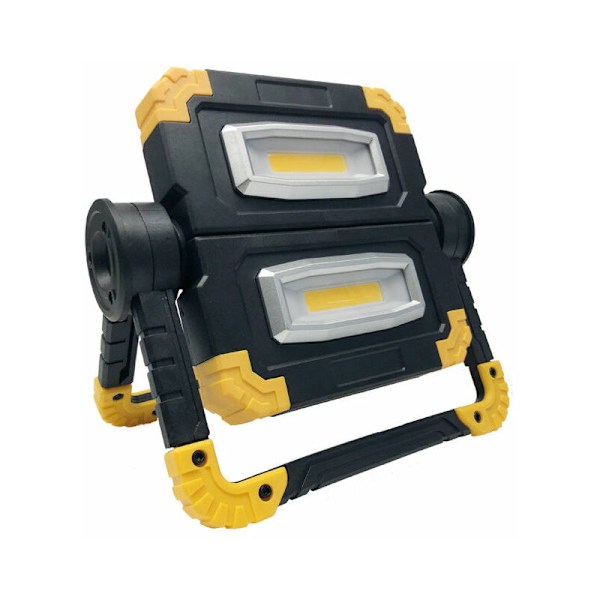 LED Genopladeligt Arbejdslys - 2 COB 2000 Lumen Overflade- & Spotbelysning 360° Rotation USB Ledningsfri Foldbar Lampe Batteri Sikkerhedslys