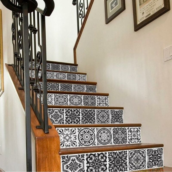 Set of 6 waterproof vinyl stair stickers -