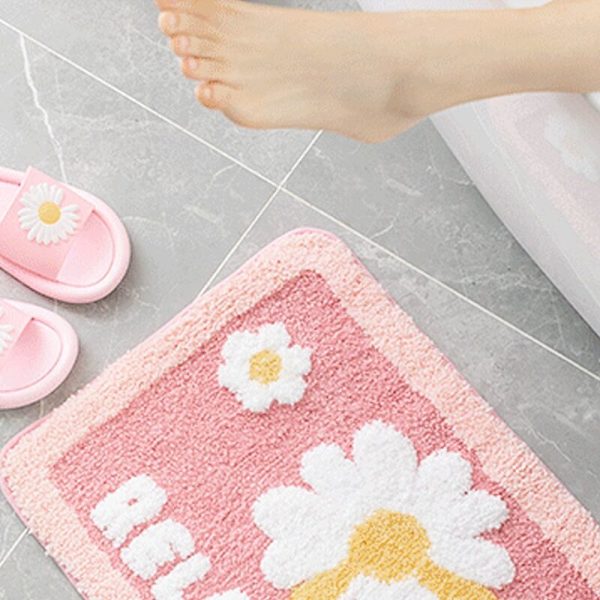 Suloinen sarjakuva Daisy Flocking lattiamatto Kylpyhuoneen liukumaton matto Keittiön imukykyinen ovi matto Matto