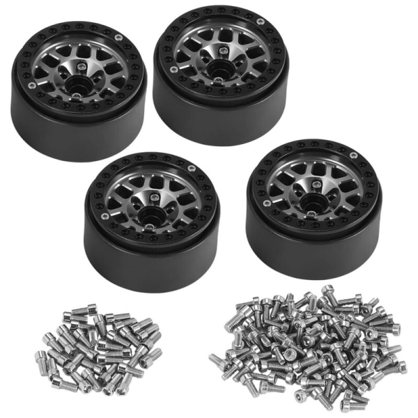 4 st 1,9 metall Beadlock 12 hål fälgnav fälgar för 1/10 RC Crawler Axial SCX10 90046 AXI03007 TRX4 D90.1