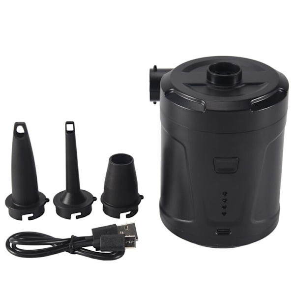 Bärbar Elektrisk Luftpump - Uppblåsbar Poolpump och Deflator för Båtar, Camping