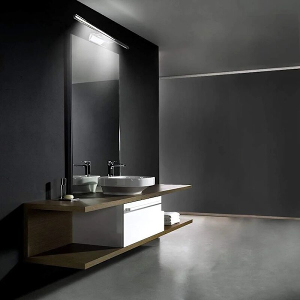 Badeværelsesspejl Lys 5W LED Vægskænkelampe Bordlampe Vandafvisende IP44 Justerbar 180° med Afbryder Rustfrit Stål Belysning Dekoration Vanity To