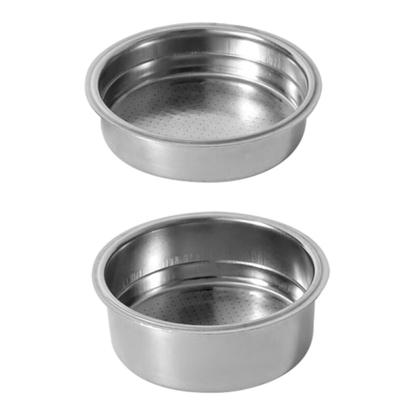 2 stk. 51 mm rustfrit stål kaffemaskiner tryksat filterkurv pulverkurv bundløs kaffeportafilter filter