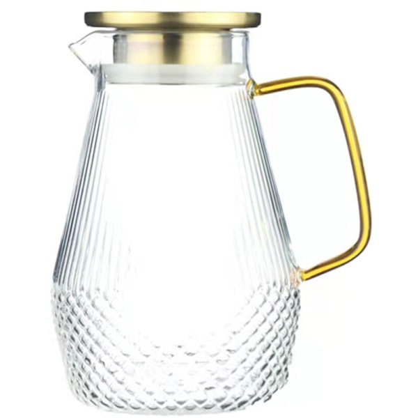 Kande, 1600ml/54oz Kande, Glaskande med låg, Varmebestandig Borosilikat Glaskande til te, juice, mælk