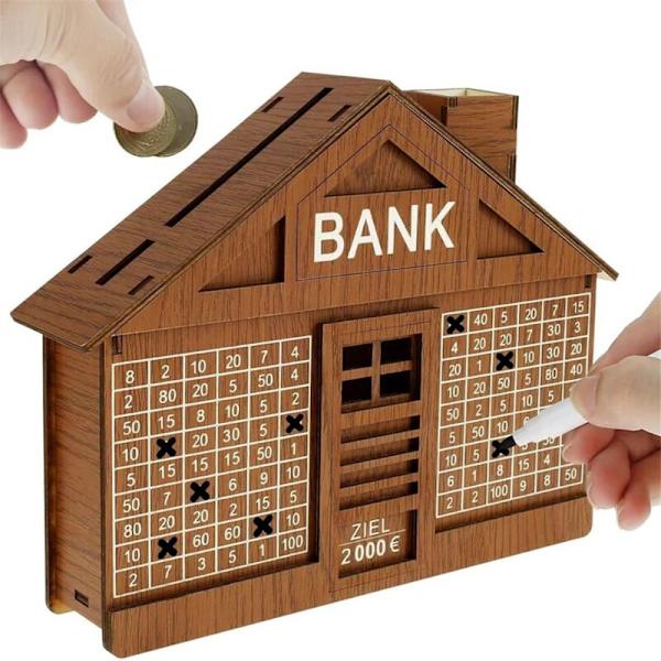 Treflåte Sparebøsse for Barn og Voksne, med Teller, Pengespareboks, Gjenbrukbar