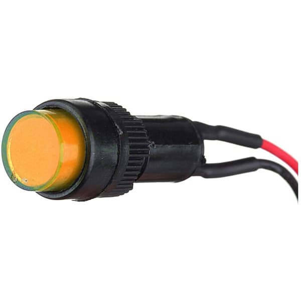 10 mm Universal Dashboard Panel Bilindikator Kit Advarsel LED Lys Lampe 12V Van 1 stk, Gul