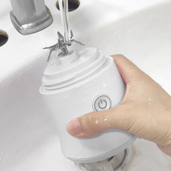 Bärbar mixer 600ML Elektrisk Juicer Fruktmixer 4000MAh USB Laddningsbar Smoothie Mini Mixer för Hem och Resor-Vit