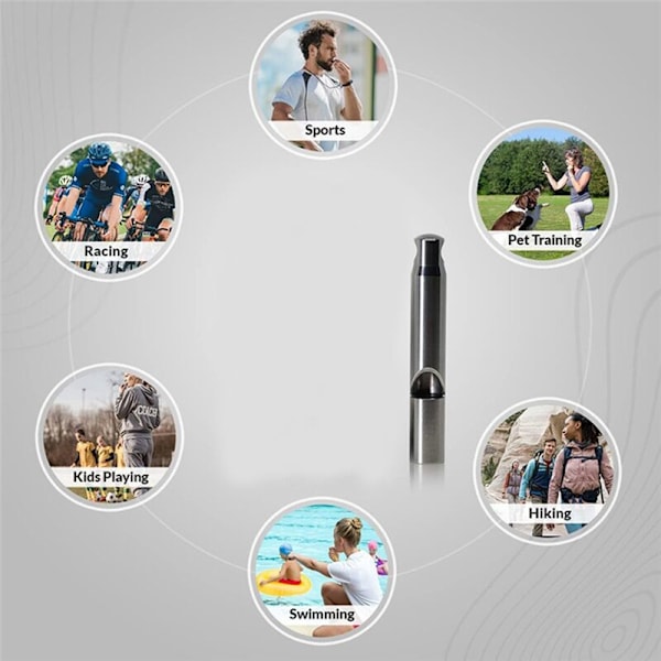 Titaniumlegeringspip Whistle Nödöverlevnad Säkerhetspip Ren Titan Hänge Whistle Utomhus Camping