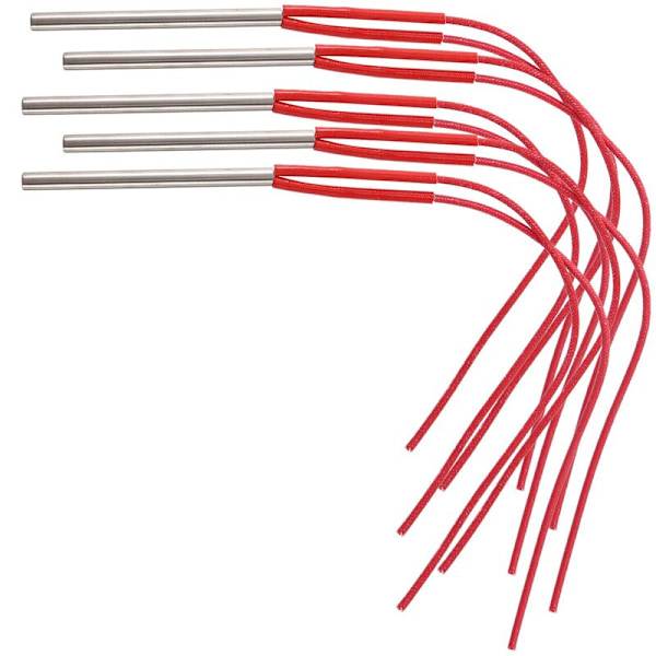 5 stk. elektriske patronvarmeelementer 220V 6 mm rørdiameter rustfrit stål rørformede varmeelementer effekt 120W