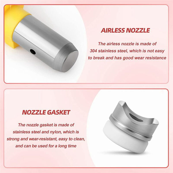 Airless färgsprutepistolmunstyckesats, vändbara spraymunstycken Airless färgsprutepistolmunstycken Airless spruta spraydelar