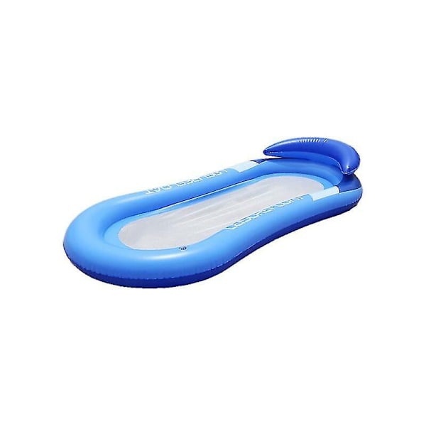 Bärbar Uppblåsbar Ock Flytande Säng Rad Louns Simning Säng Utomhus Simbassäng Pool Strand Ock Blå