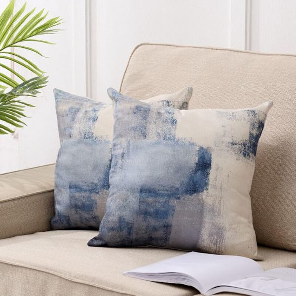 Kuddfodral 40x40cm Set om 2 Abstrakt Konst Kuddfodral - Modern Galleri Dekorativ Kudde för Sovrum, Soffa och Vardagsrum.26