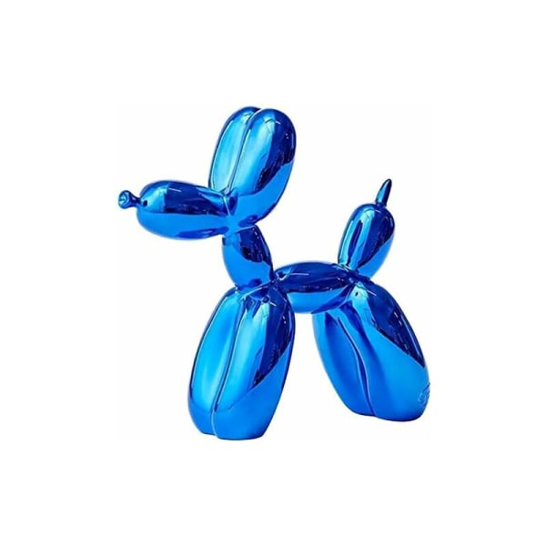 Hartshundstaty, ballonghund Modern dekorativ skulptur för vardagsrum och kontor, galvanisering, blå