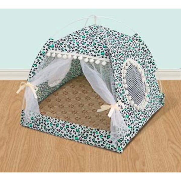 Sommerbed for katt, kattetelt, kattehus, hule, komfortabel seng for katter, hule kattehus, katteseng, kjæledyrkatteseng (38X38Cm)