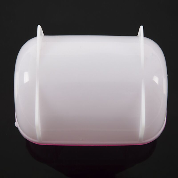 Rosa vit liten hamster badsand husdjursbur badrum 10 x 7 x 7cm