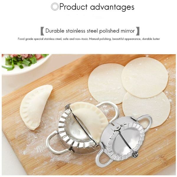 Dumpling Maker 7-pack i rostfritt stål - Lätt att göra pajer, ravioli, empanadas, pierogi, pressform, skärverktyg