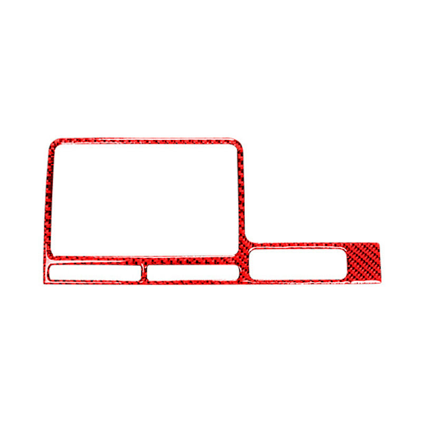 för R35 2009-2015 Fiber Navigation Display Surround Sticker Control System Panel Frame Trim Röd RHD