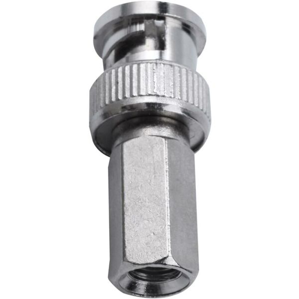 6 st RCA-BNC-kontakter i silvermetall
