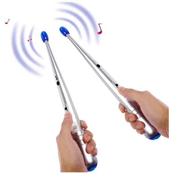 2 st Elektroniska Lufttrummor Rocktrummor Trumstockar Elektrisk Rytm Stick Percussion Instrument Verktyg Barn