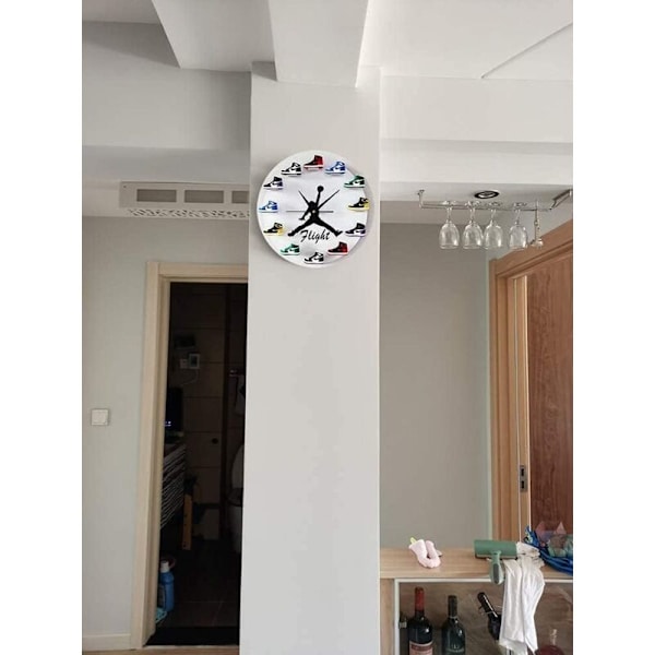 Aj Clock Basketball Udstyr 3D tredimensionel sko model generation Aj1-12 vægur små sko Flying Man Jordan klassisk ur hvid JORDAN