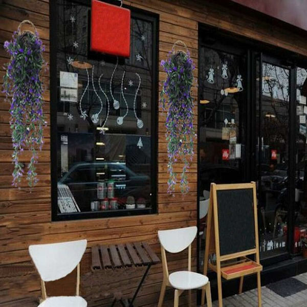 Teko-murattioksat  Keinotekoinen Muratti Kasvi  Muratti Kaatuminen  Keinotekoinen Muratti Lehti  Keinotekoinen Wisteria Hääkoristeet  Puutarhajuhlat Koristeet - Violetti